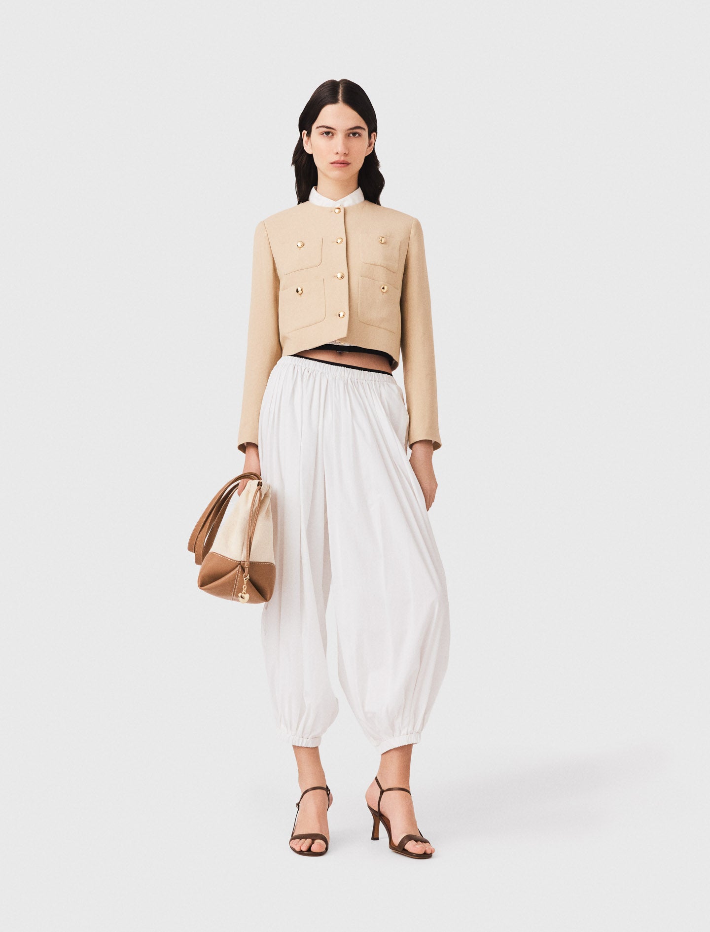 Sourel cotton trousers White
