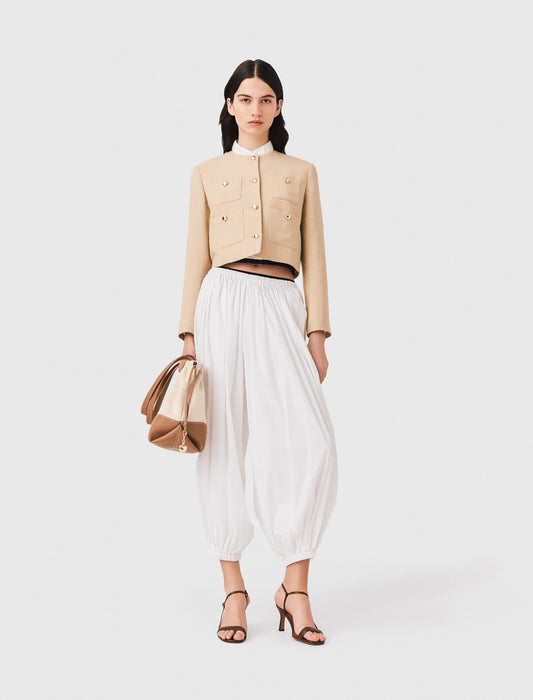 Sourel cotton trousers White