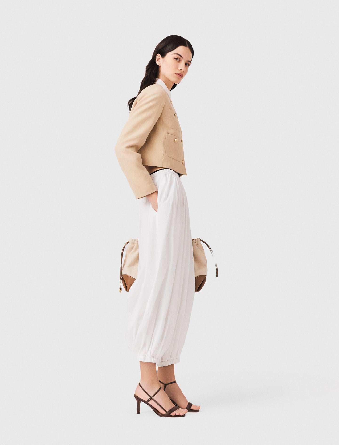 Sourel cotton trousers White
