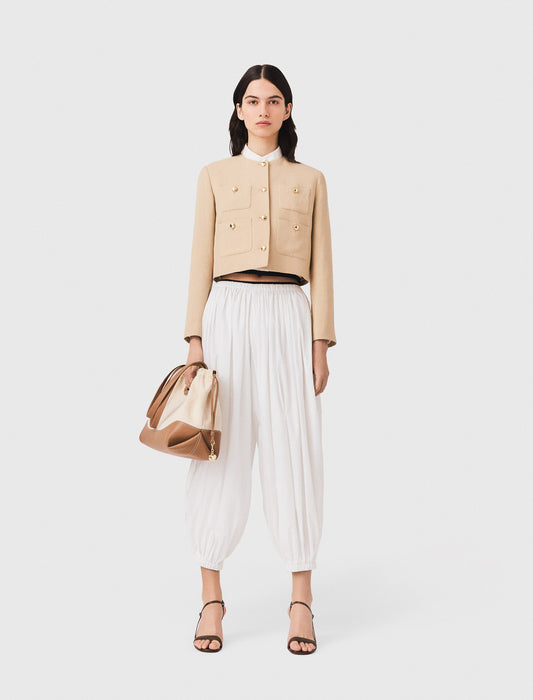 Sourel cotton trousers White