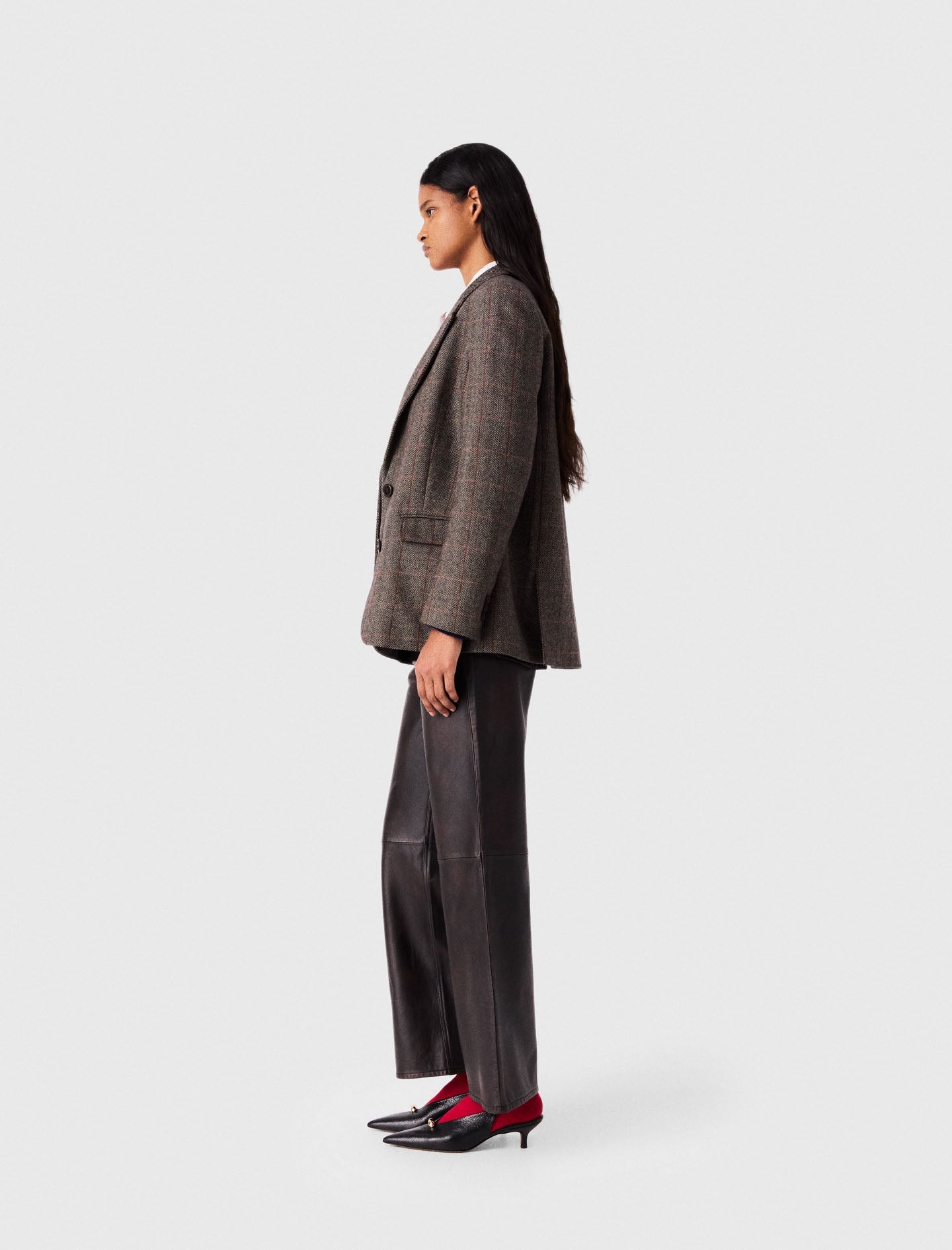 Leather Trousers Dark Brown