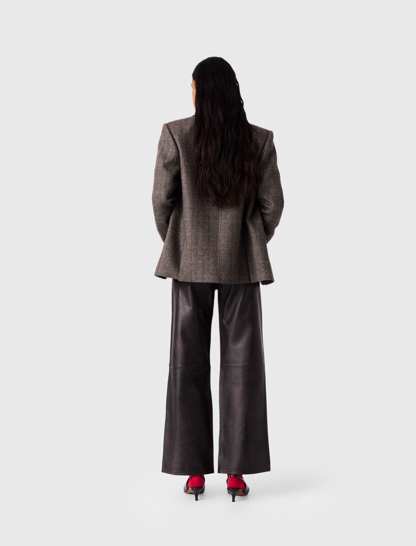 Leather Trousers Dark Brown