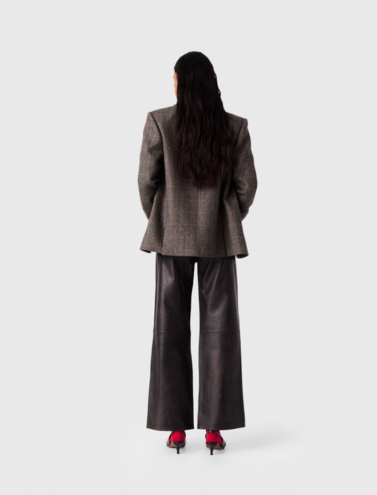 Leather Trousers Dark Brown