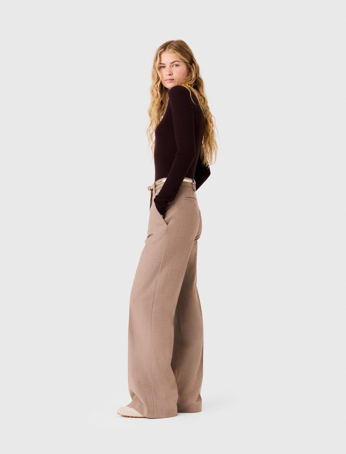 Suit Trousers Beige
