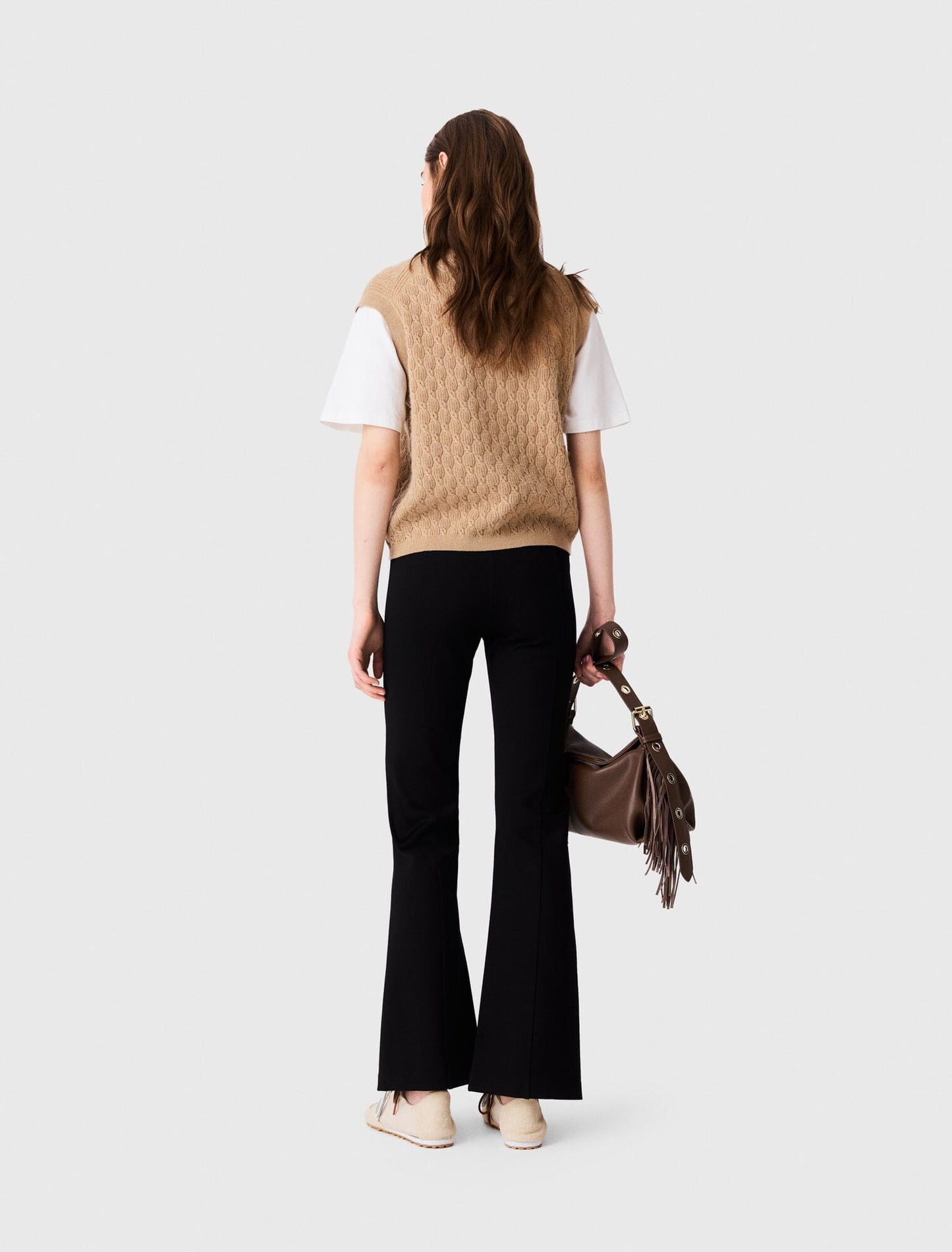 Slit trousers Black