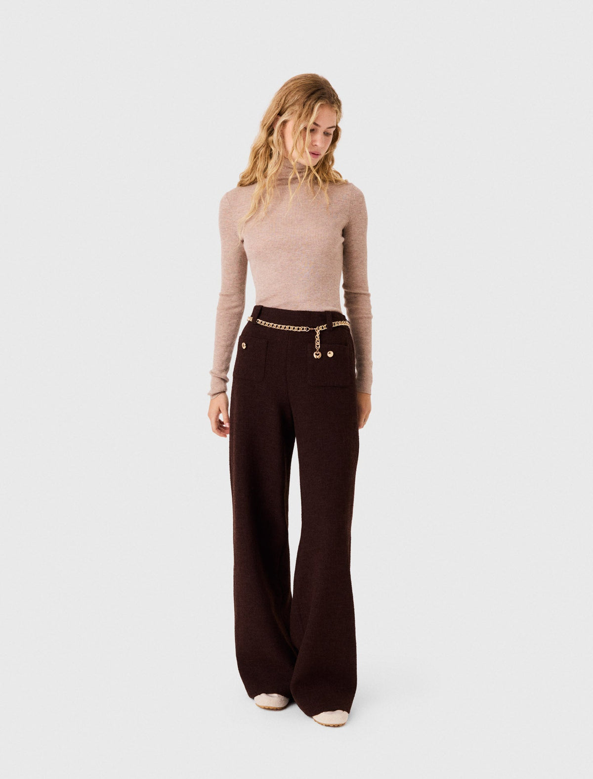 Tweed Trousers Dark Brown