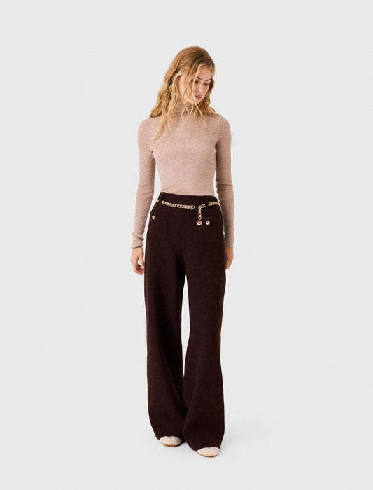 Tweed Trousers Dark Brown