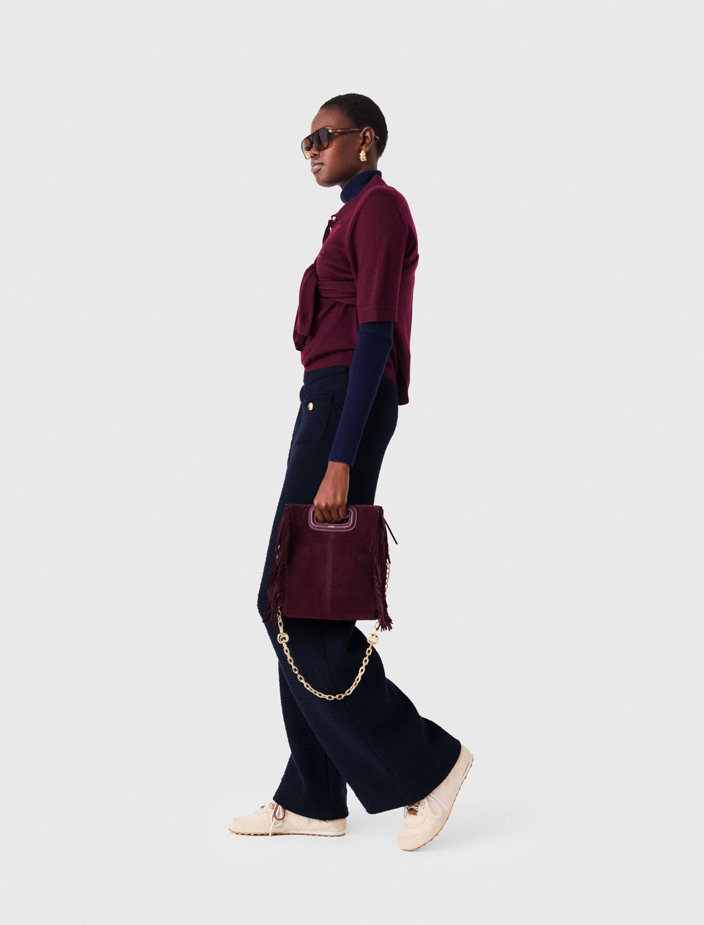 Tweed trousers Navy