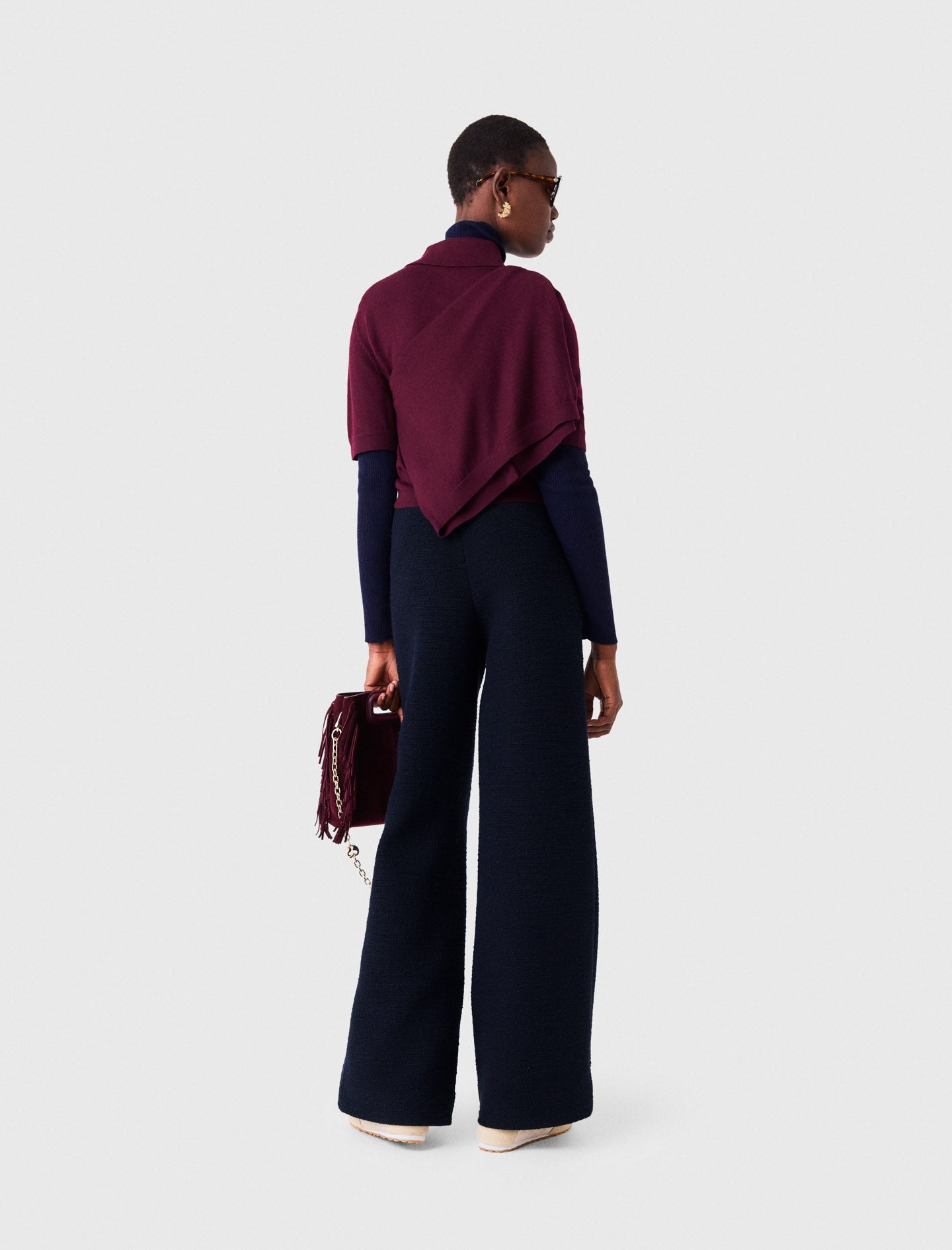 Tweed trousers Navy