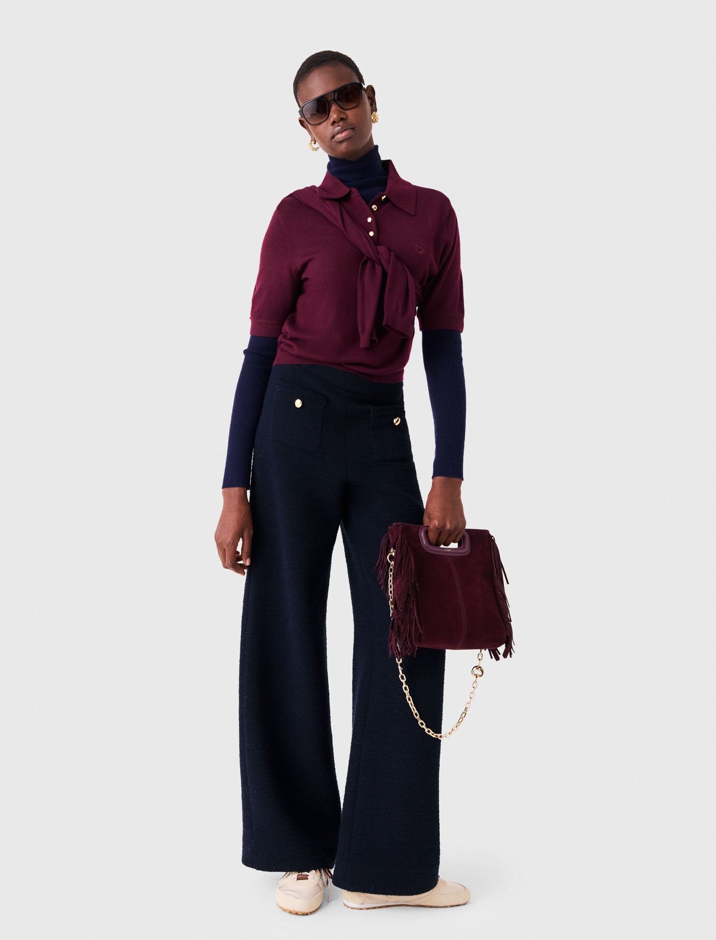 Tweed trousers Navy