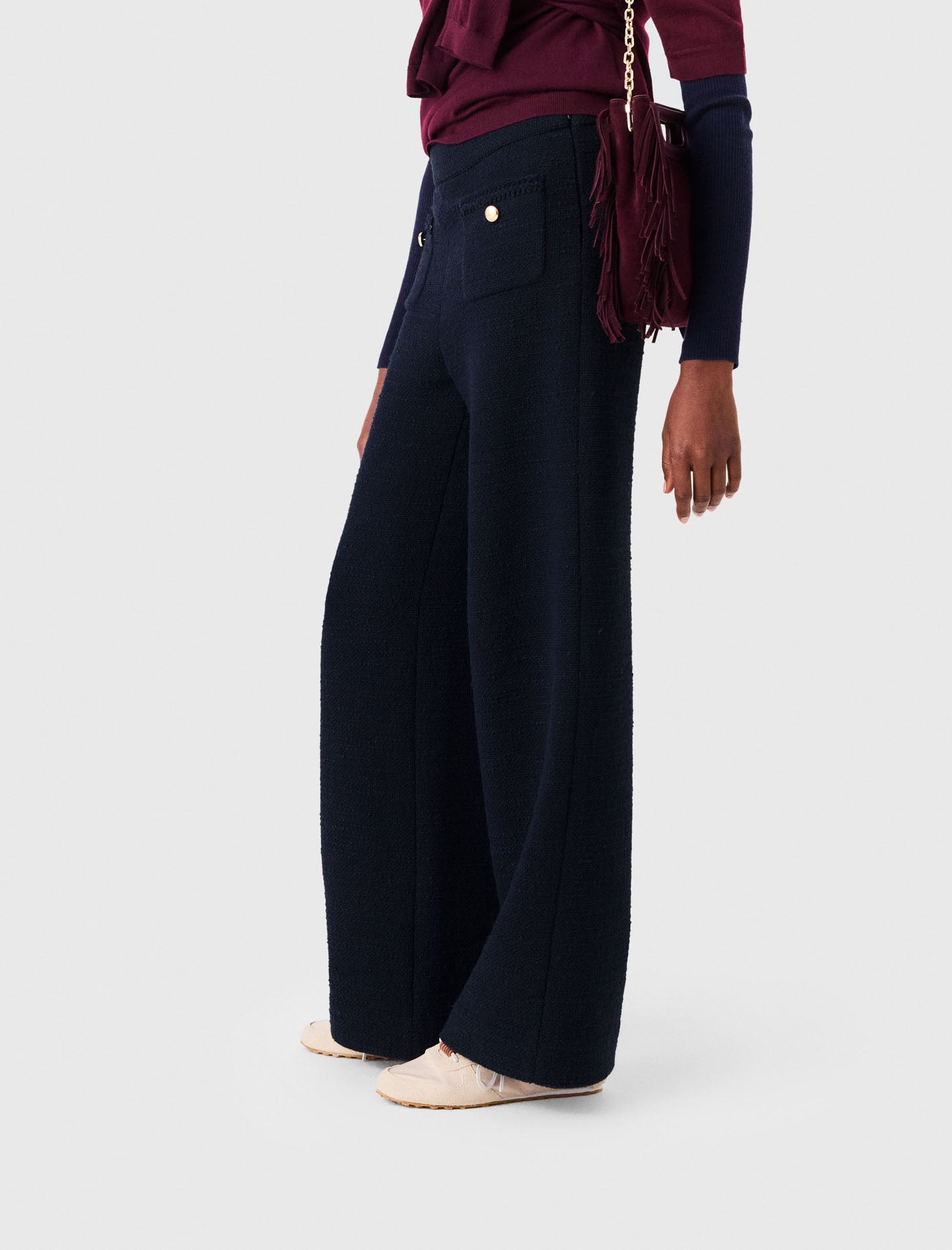 Tweed trousers Navy