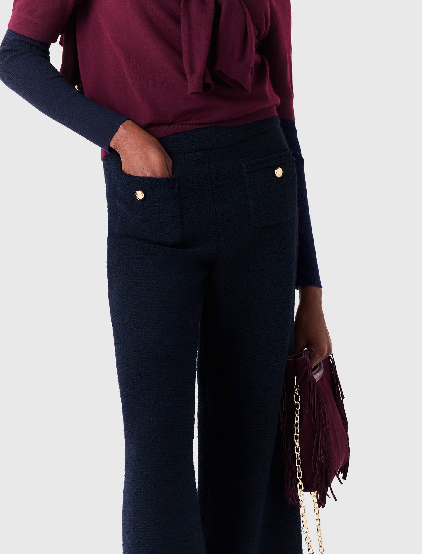 Tweed trousers Navy