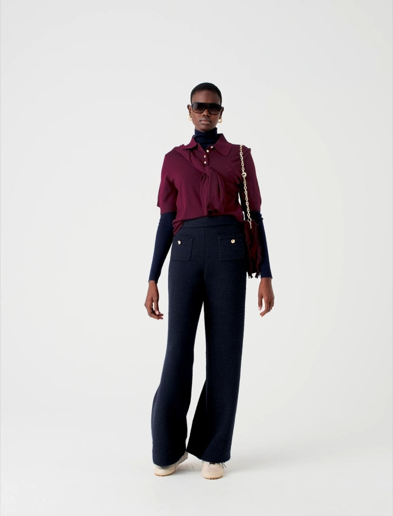 Tweed trousers Navy