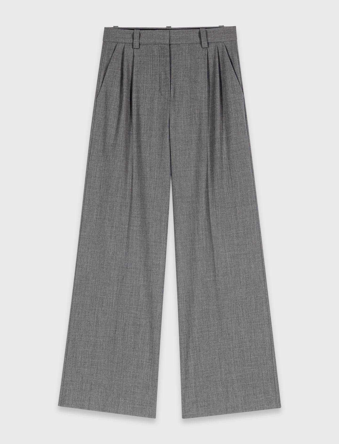 Wide-leg drawstring trousers Grey