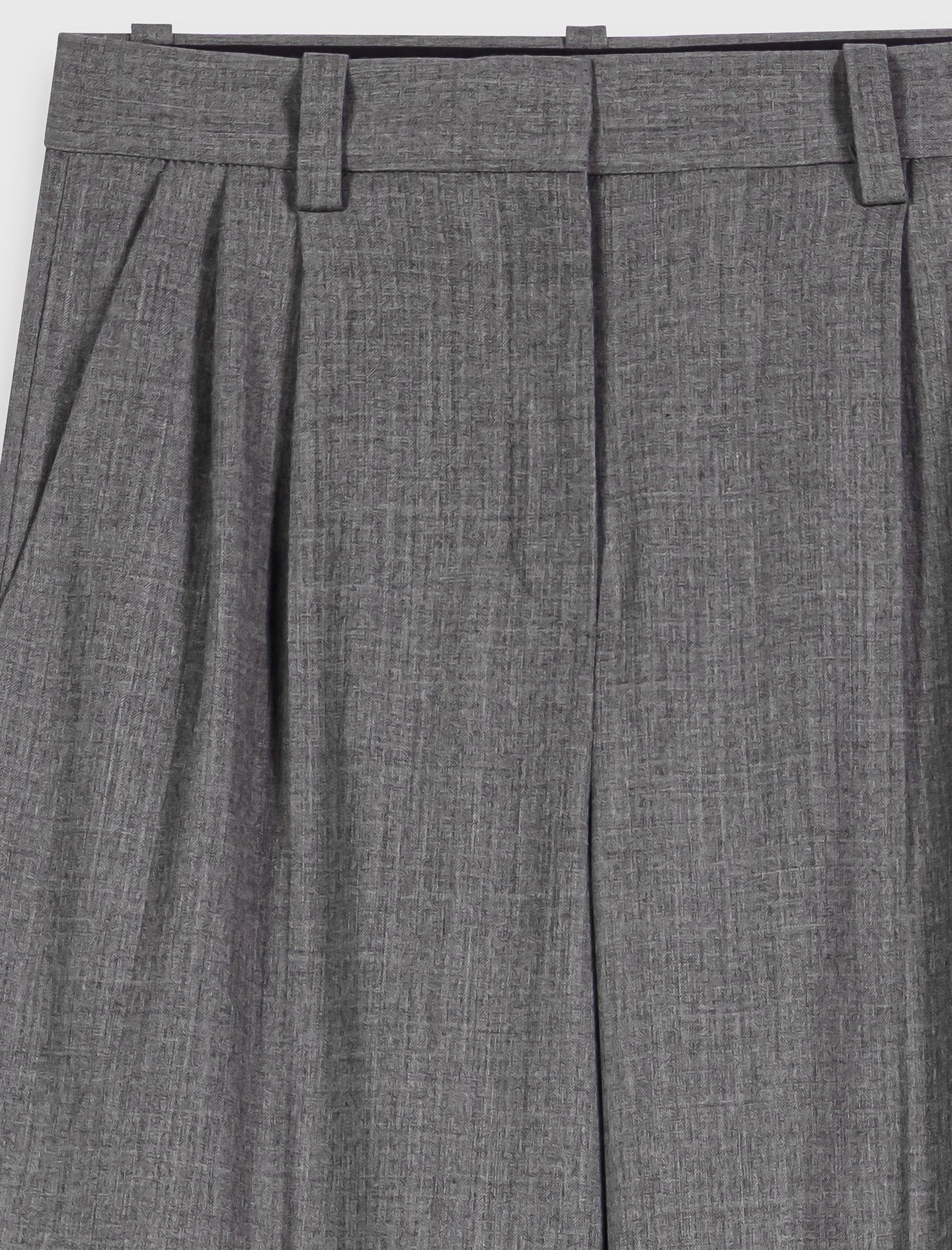 Wide-leg drawstring trousers Grey