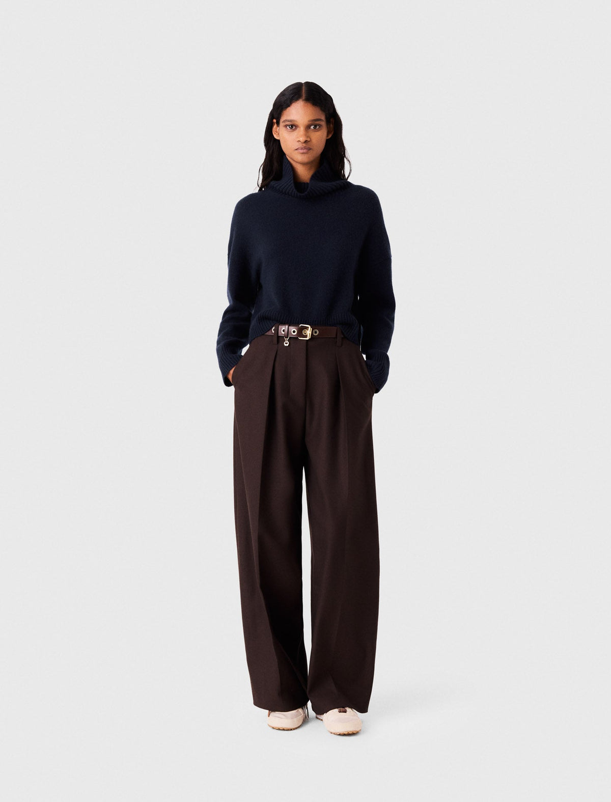 Balloon Suit Trousers Brown