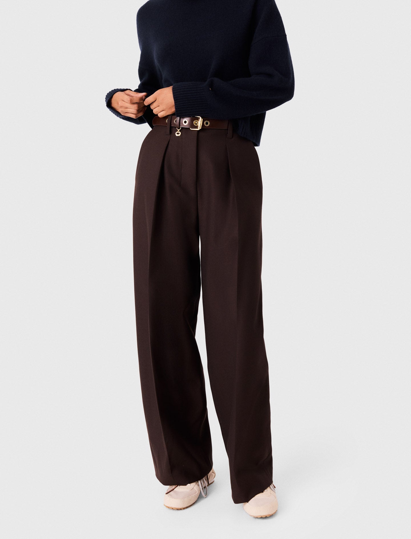 Balloon Suit Trousers Brown