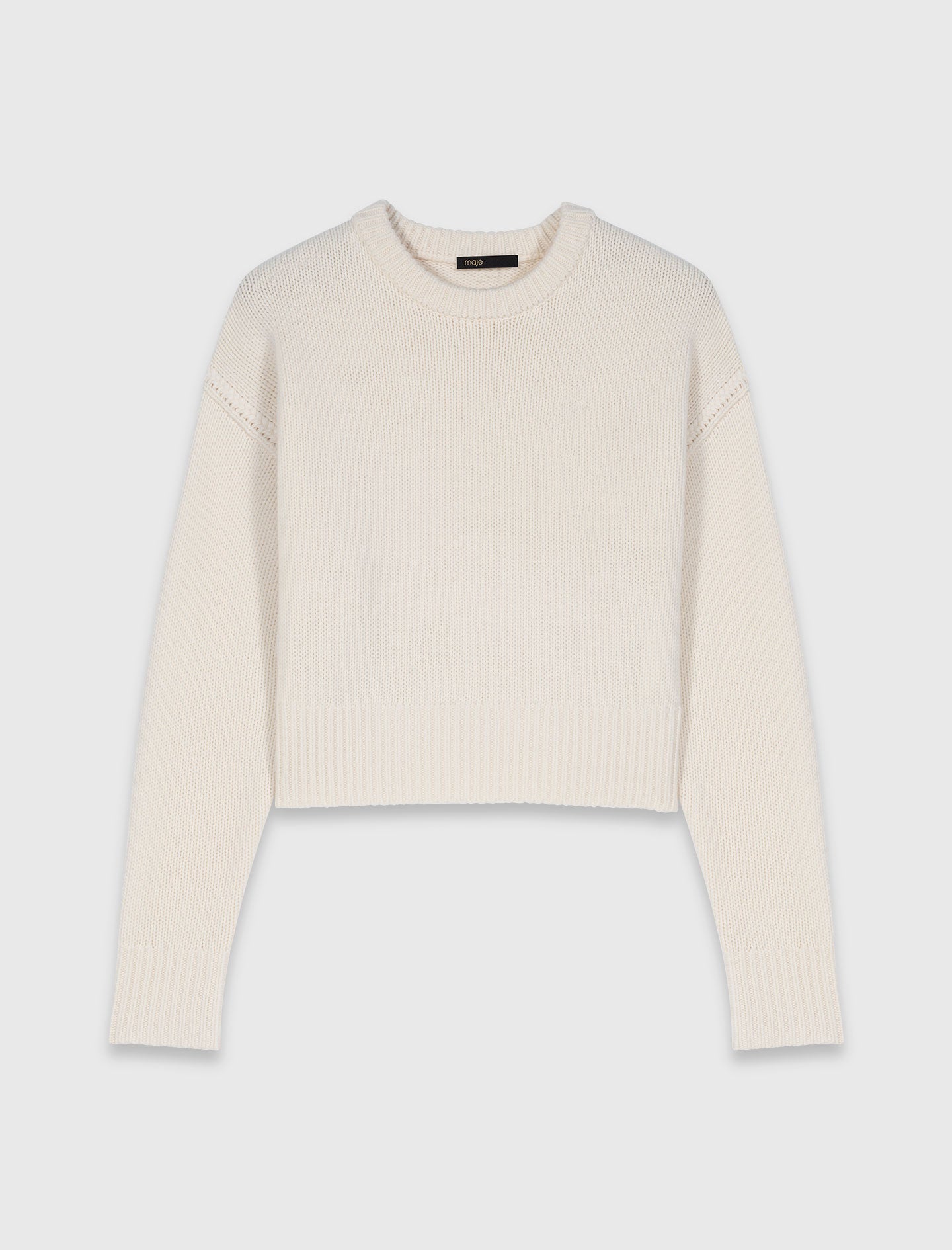 Jumper With Floral Brooch ECRU