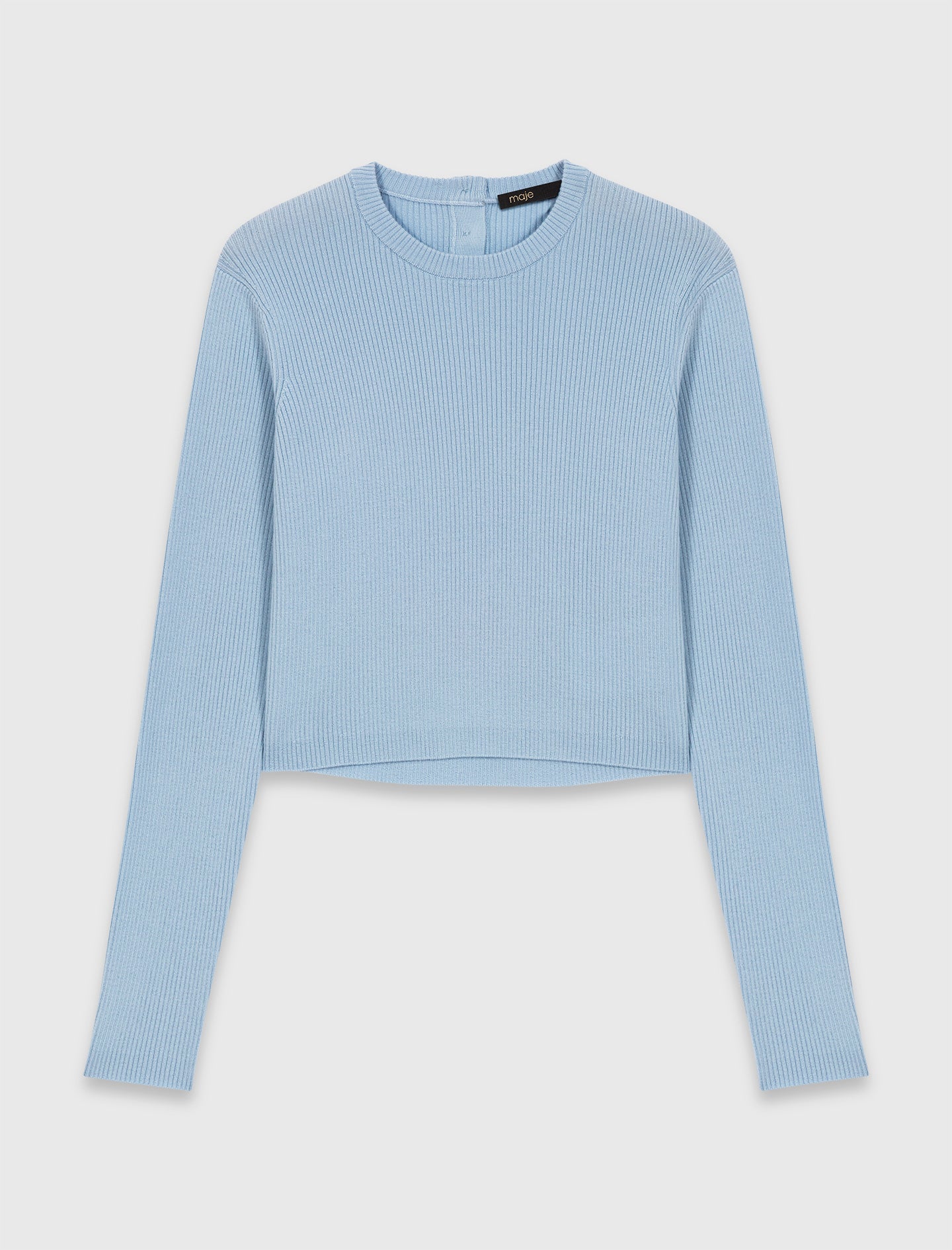Jewel-Button Back Jumper BLUE SKY