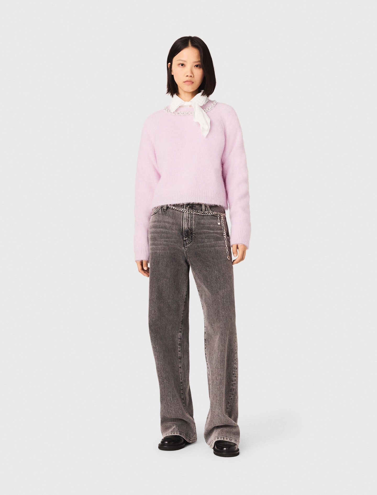 Removable Jewel Collar Jumper PINK