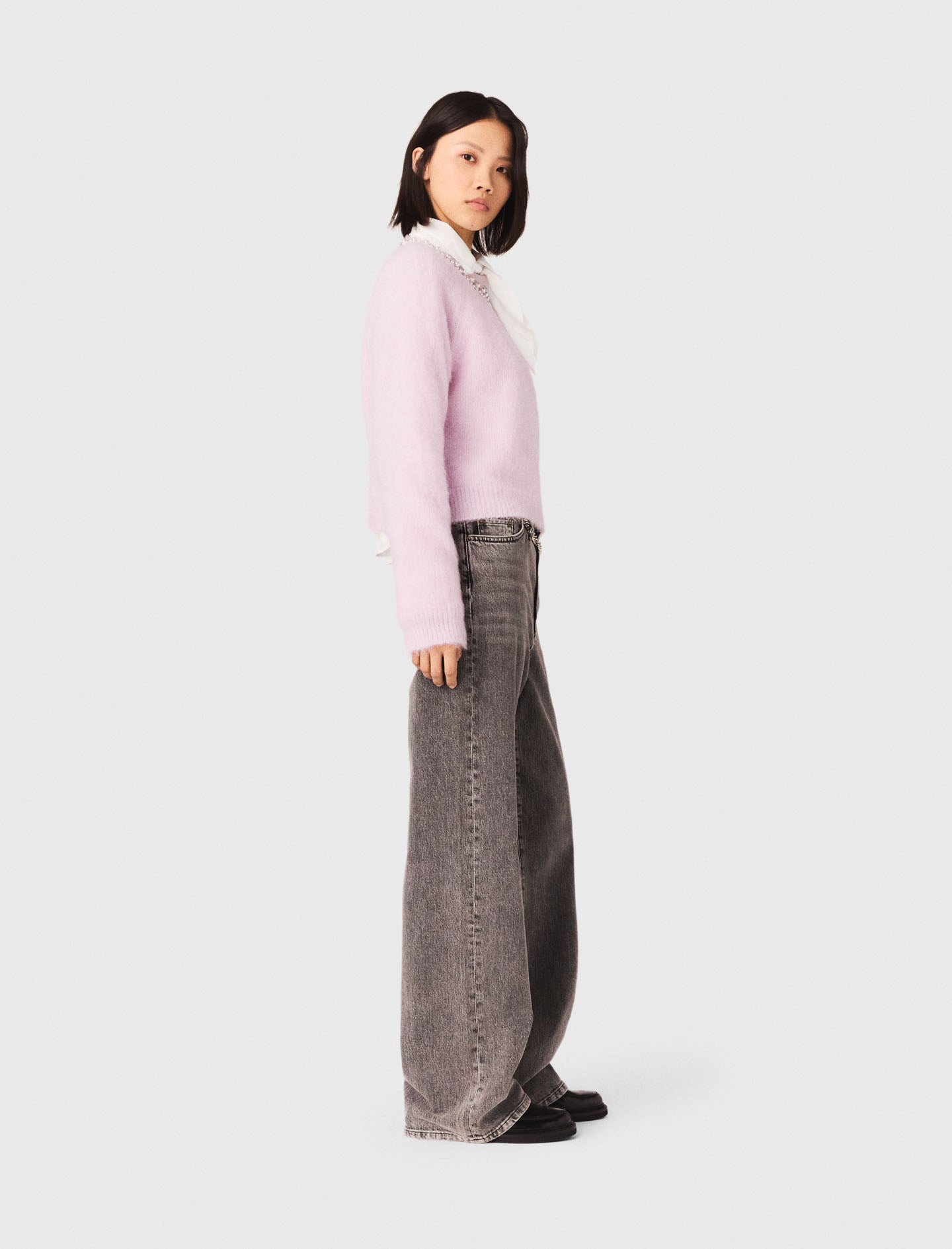 Removable Jewel Collar Jumper PINK