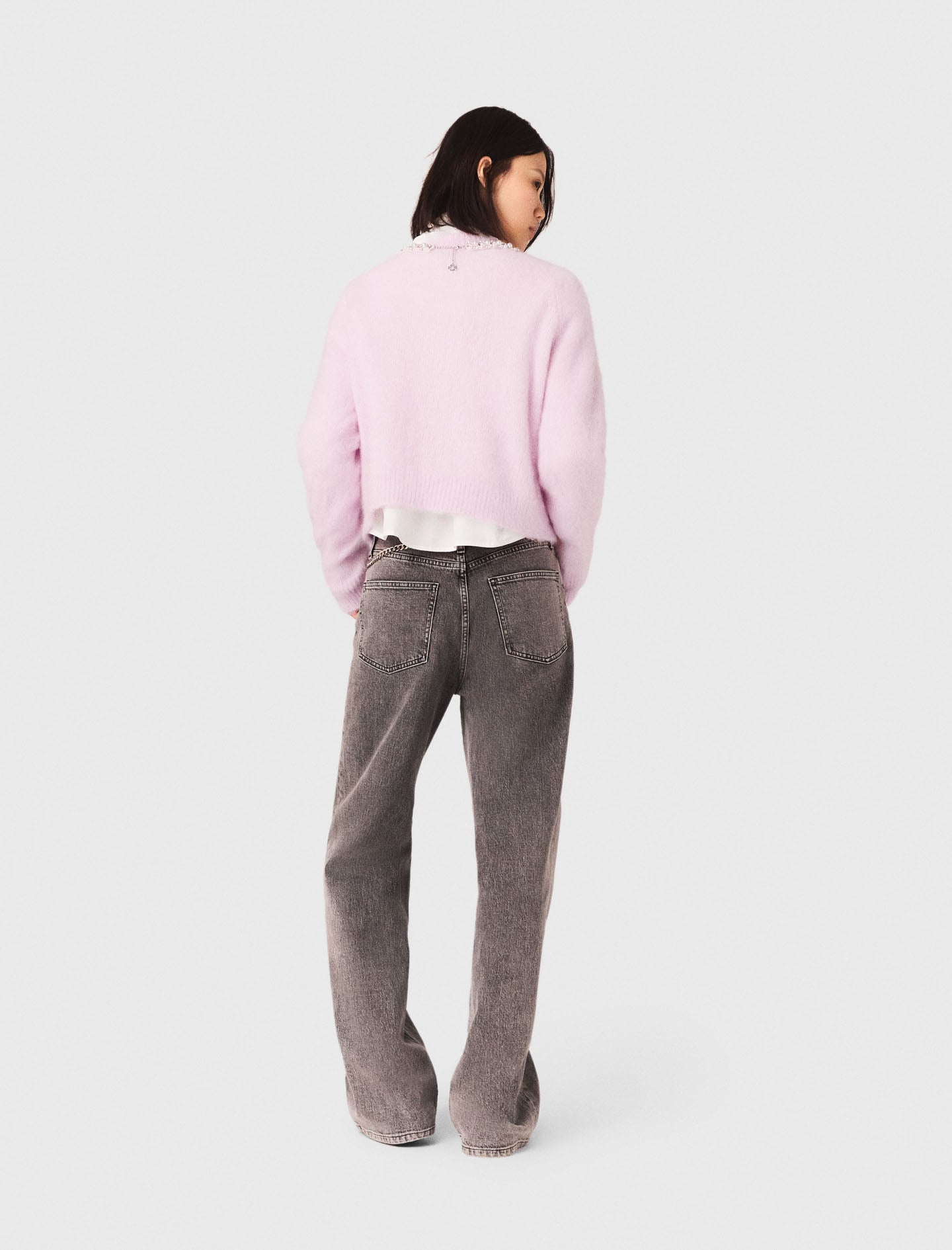 Removable Jewel Collar Jumper PINK