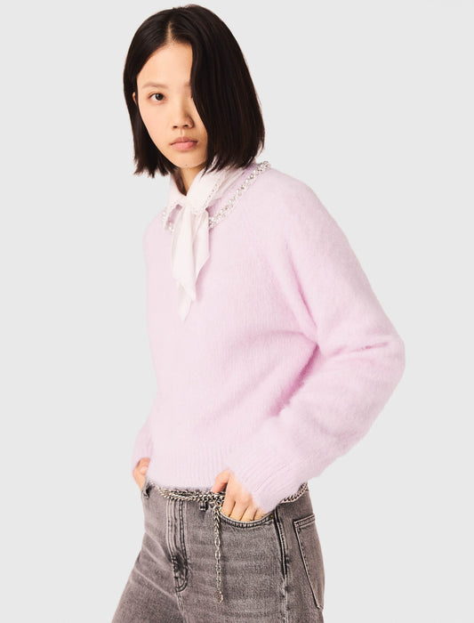 Removable Jewel Collar Jumper PINK