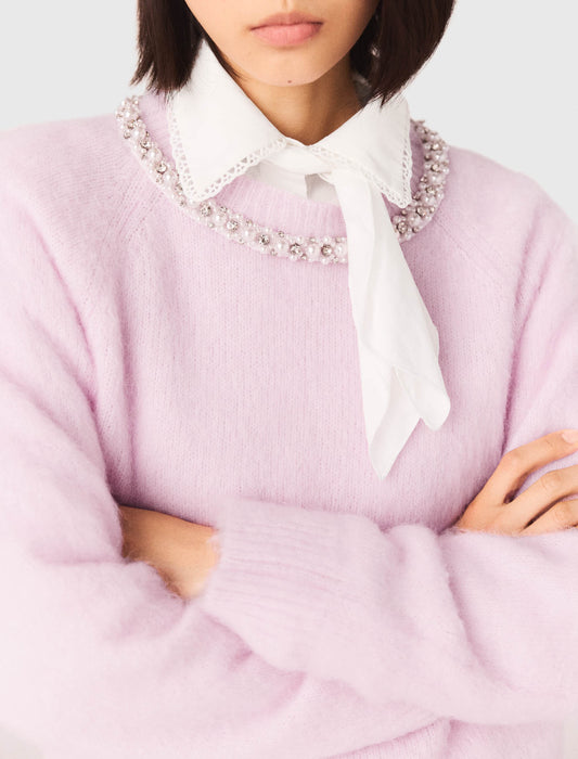 Removable Jewel Collar Jumper PINK
