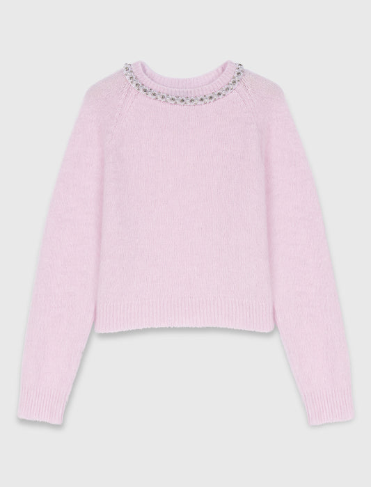 Removable Jewel Collar Jumper PINK