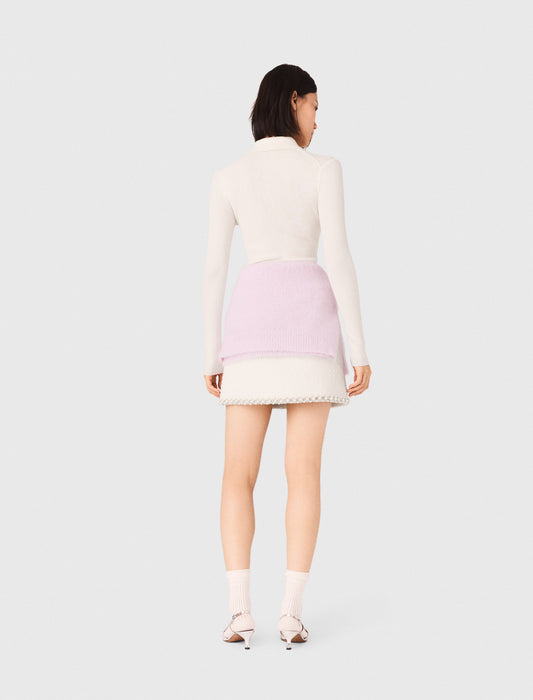 Ribbed Polo Jumper ECRU