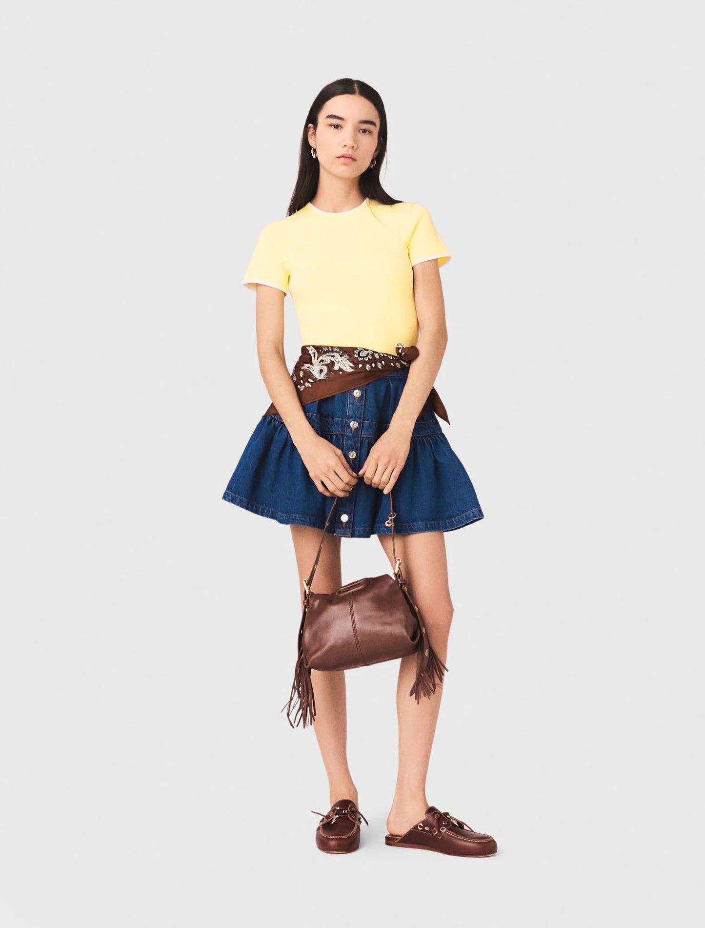 Round Back Cut-Out Jumper Pale Yellow
