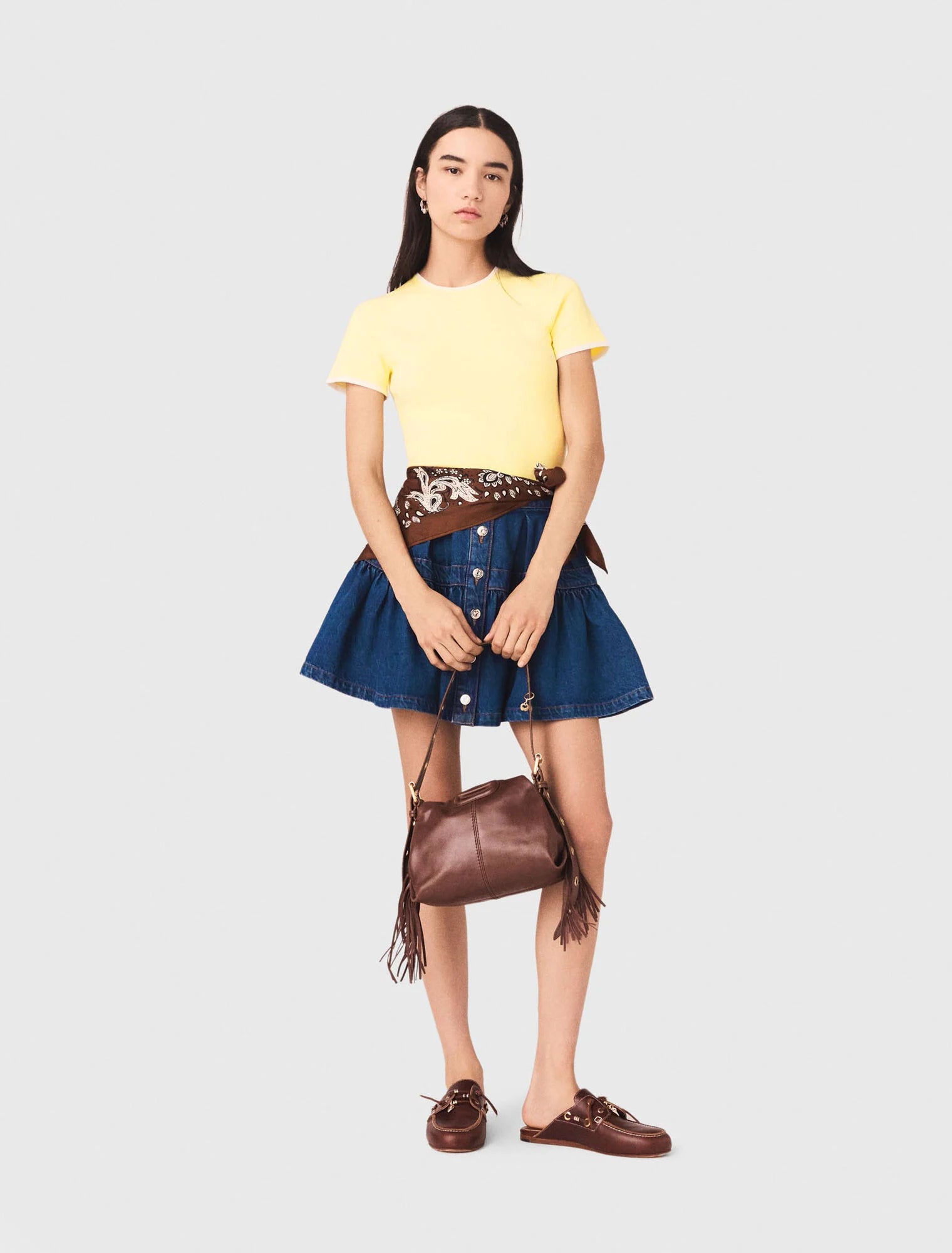 Round Back Cut-Out Jumper Pale Yellow