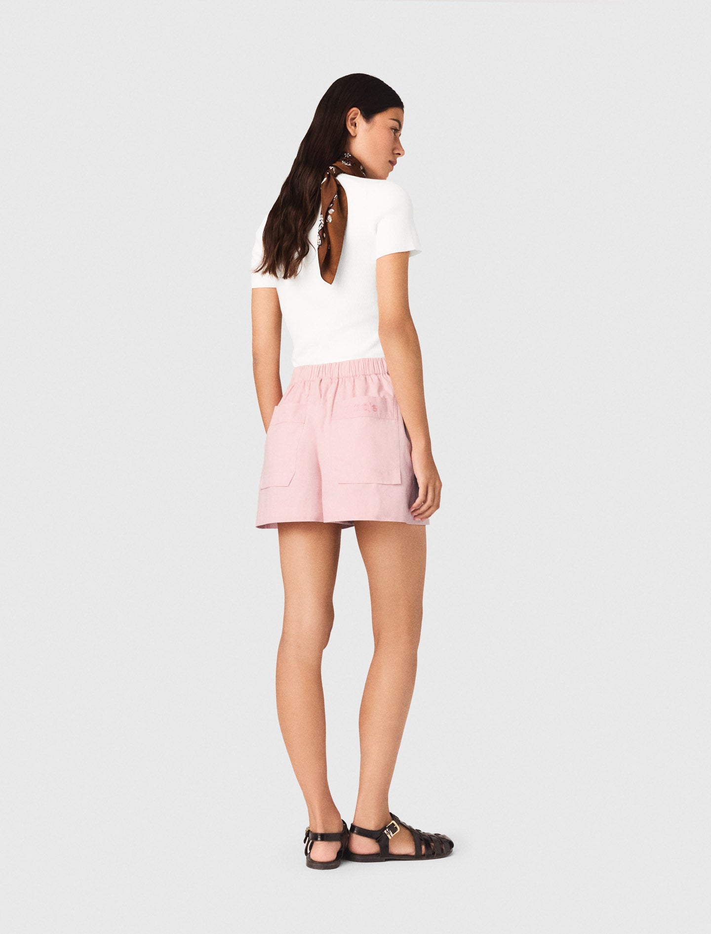 Square-Neck Ribbed Jumper White