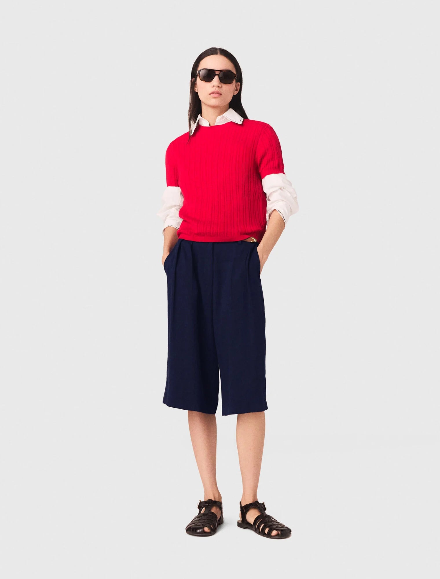 Round-Neck Jumper Red