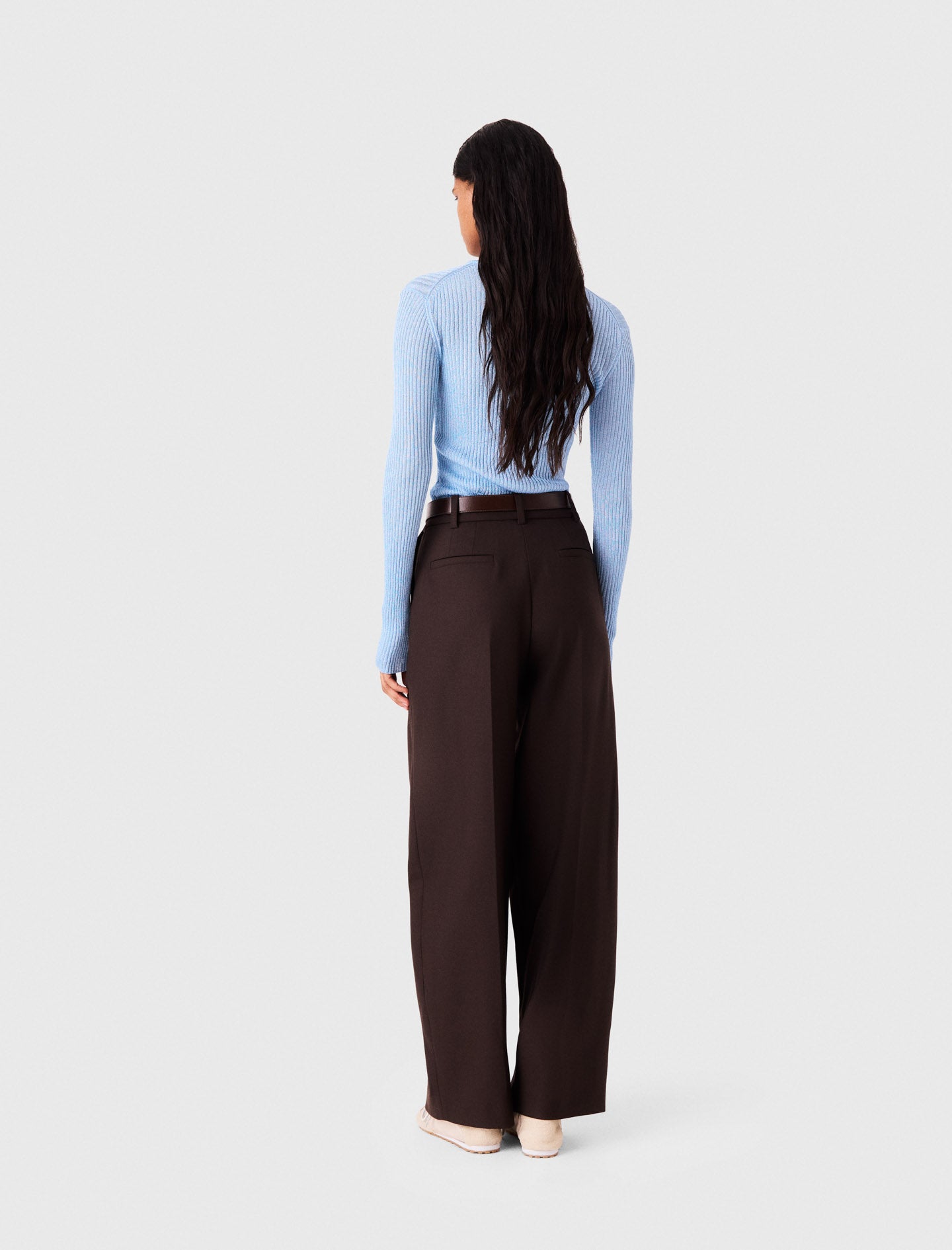 Lurex knitted jumper Blue Sky