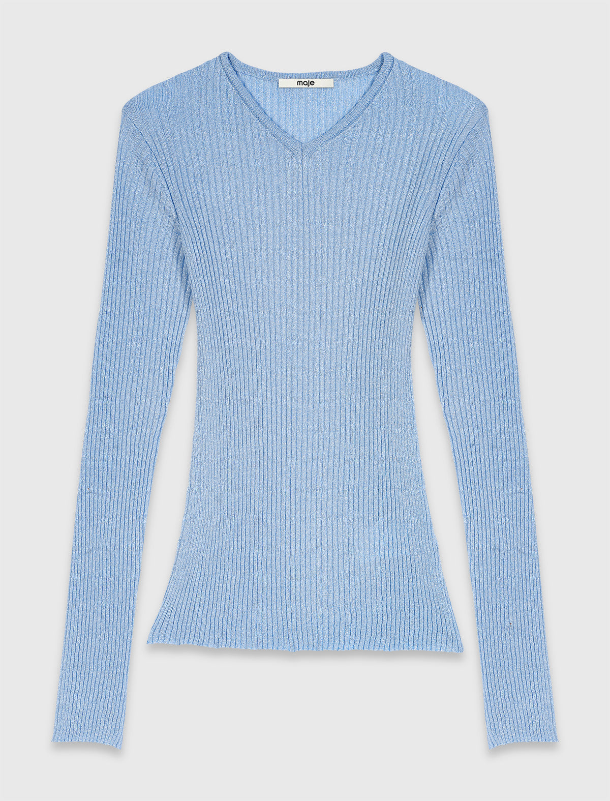 Lurex knitted jumper Blue Sky
