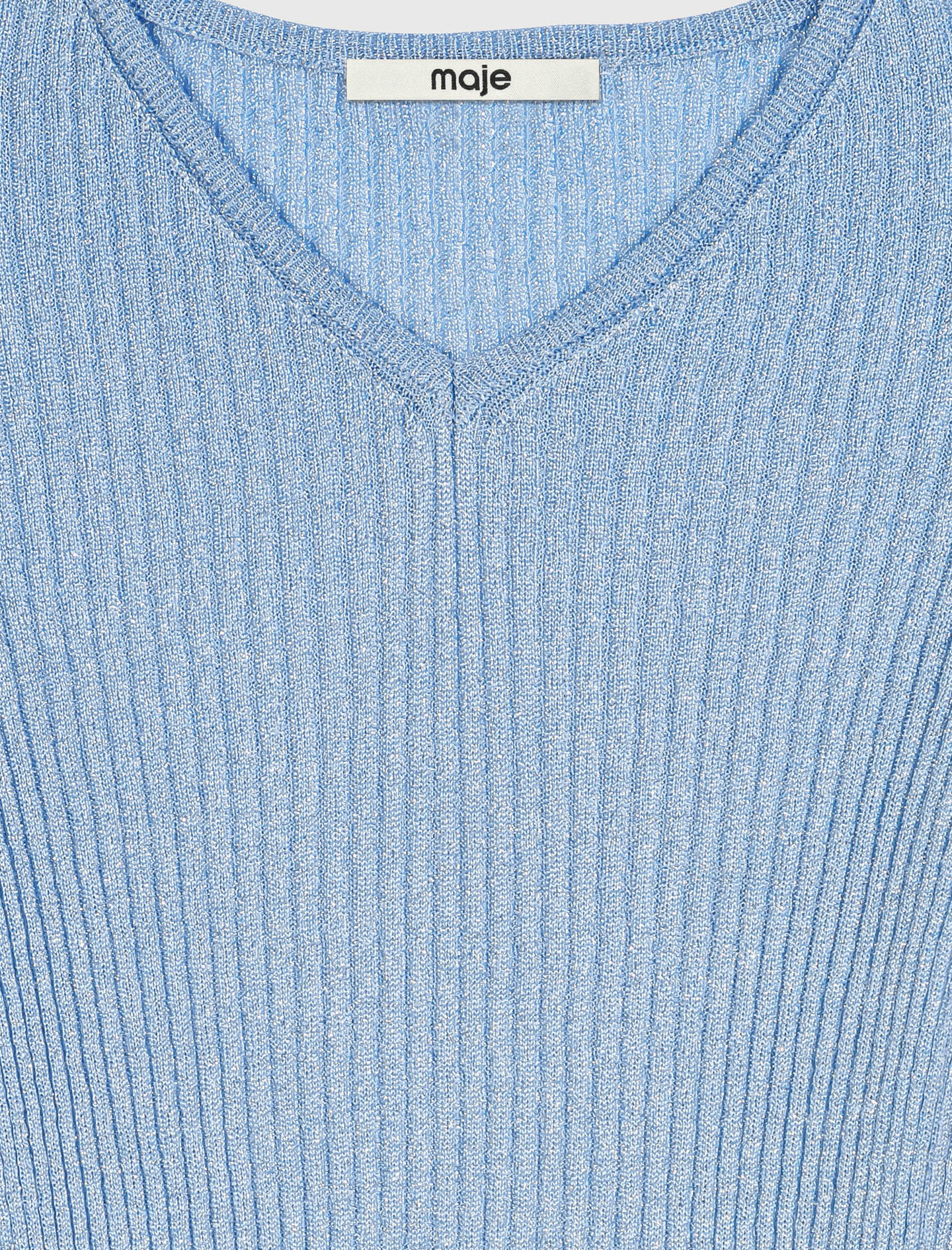 Lurex knitted jumper Blue Sky