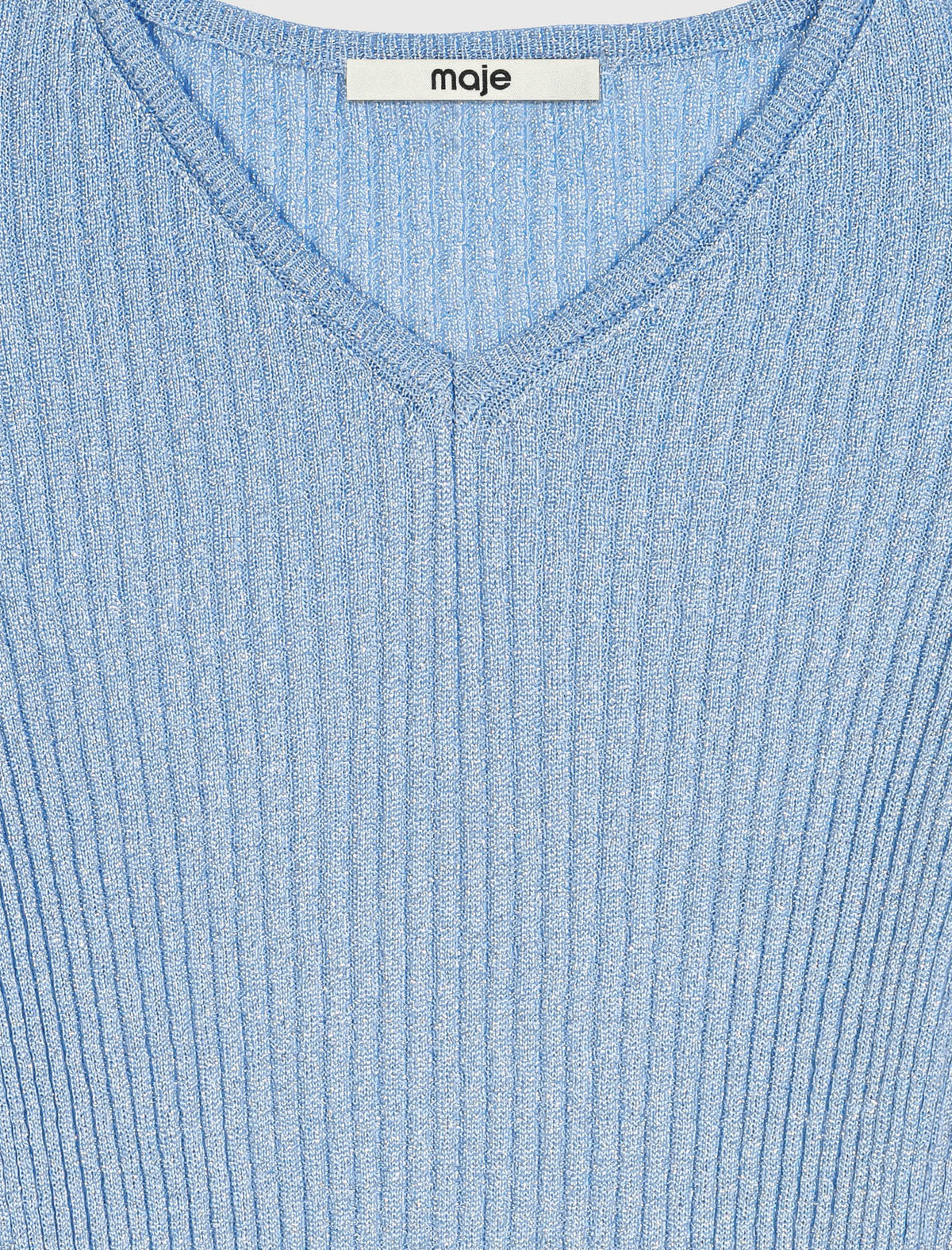 Lurex knitted jumper Blue Sky