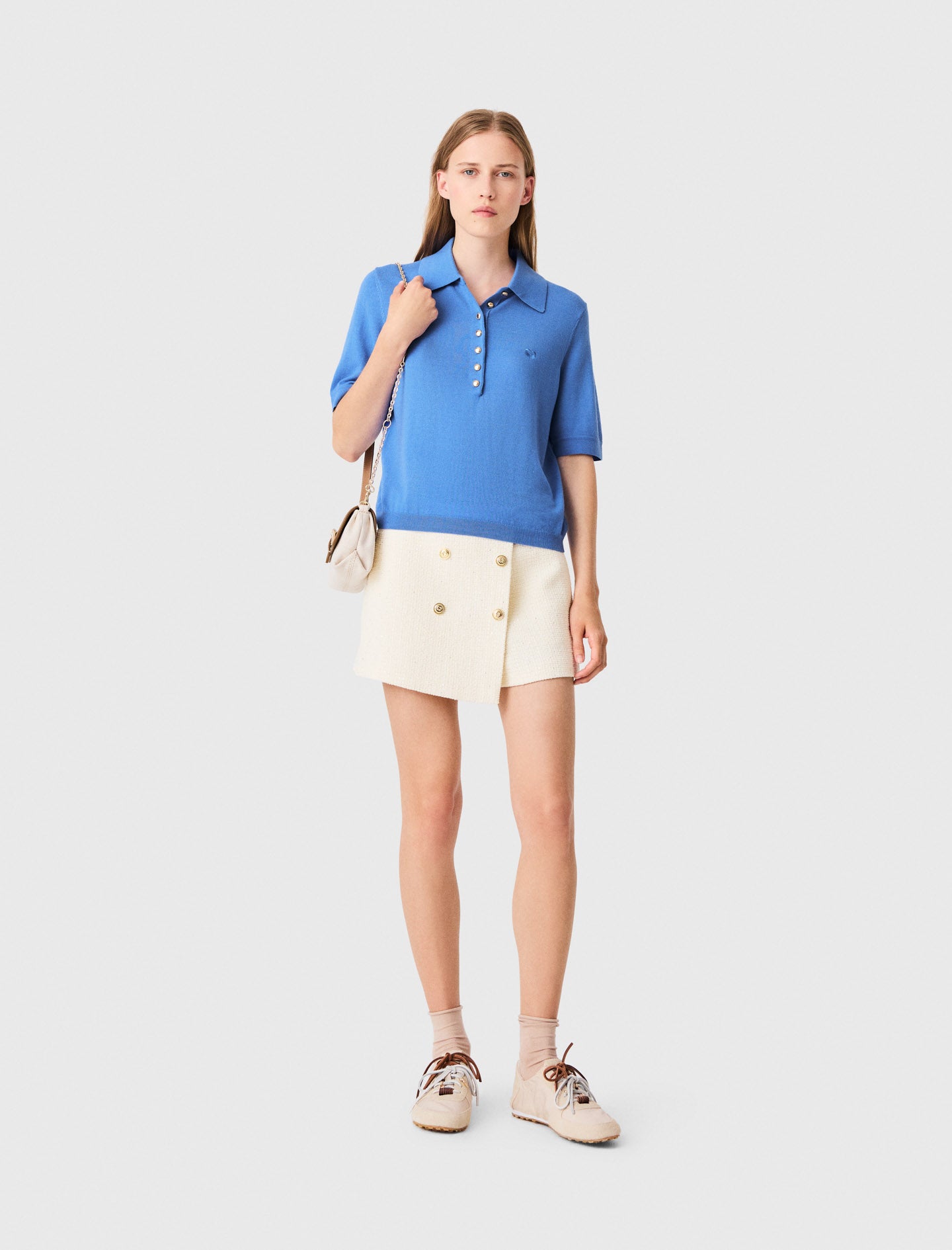 Polo collar jumper Blue
