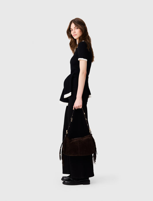 Short-sleeved polo shirt Black