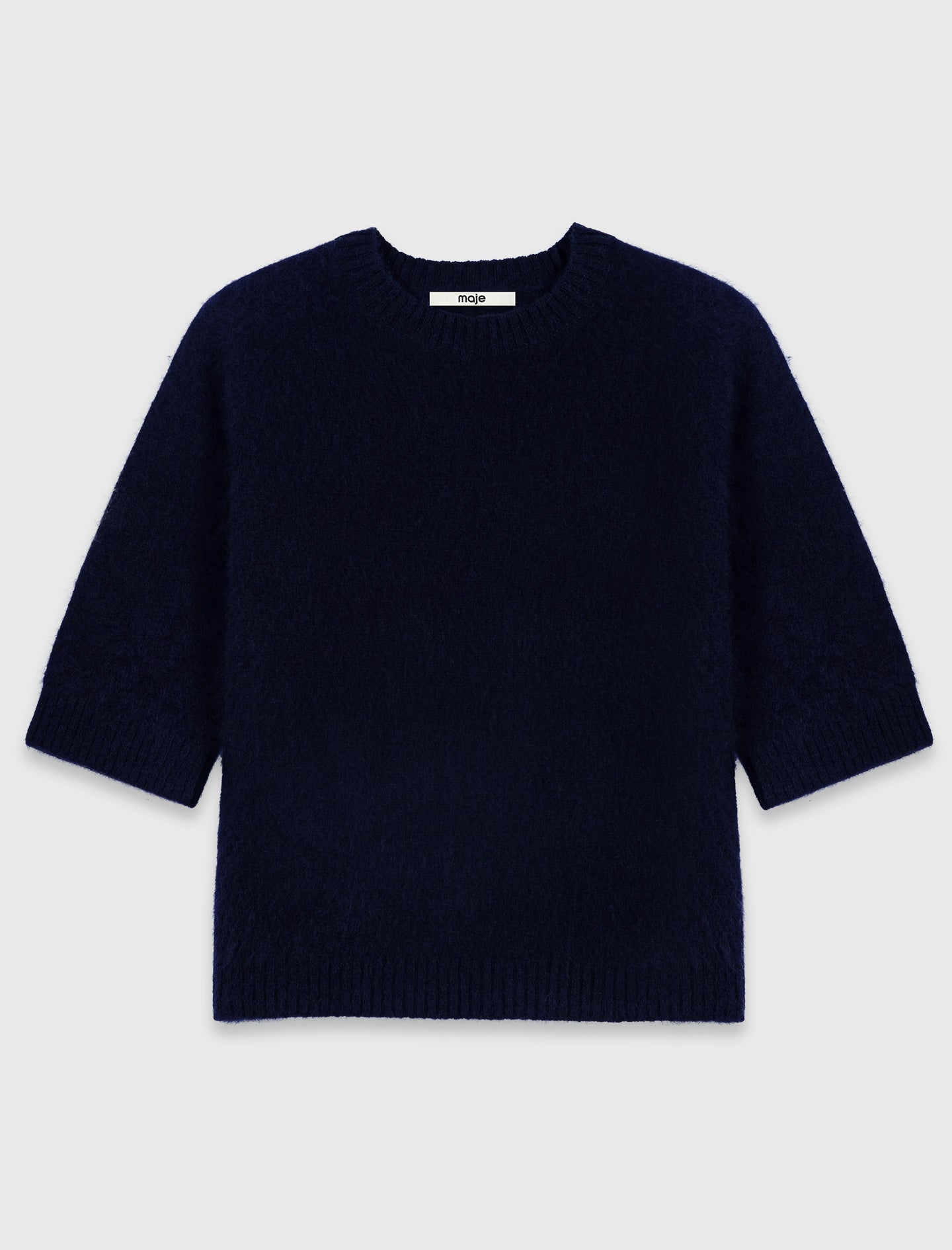Jumper with floral brooch Navy