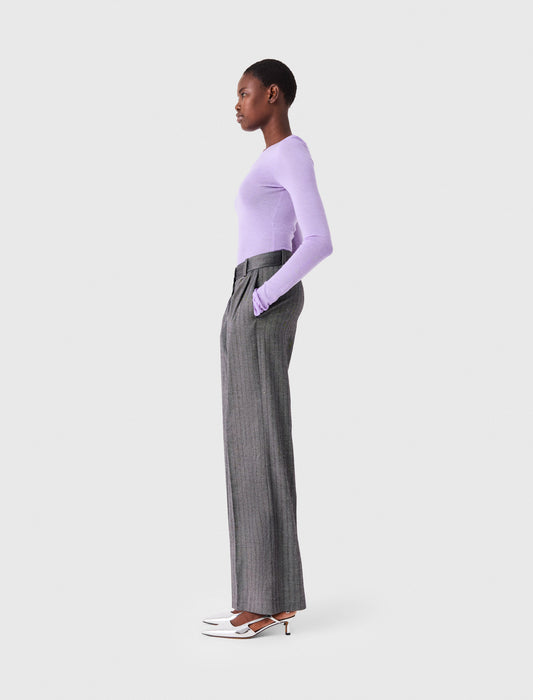 Second-skin round neck jumper Parma Violet