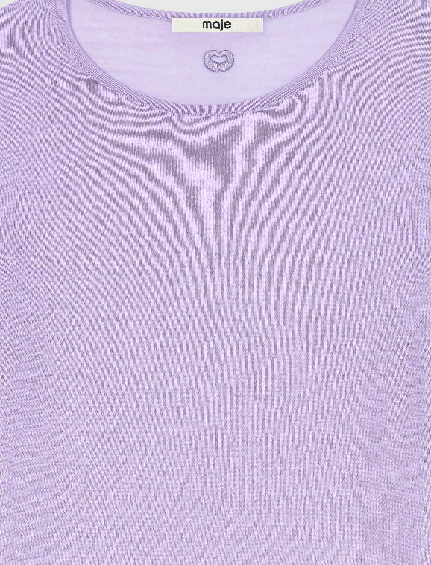 Second-skin round neck jumper Parma Violet