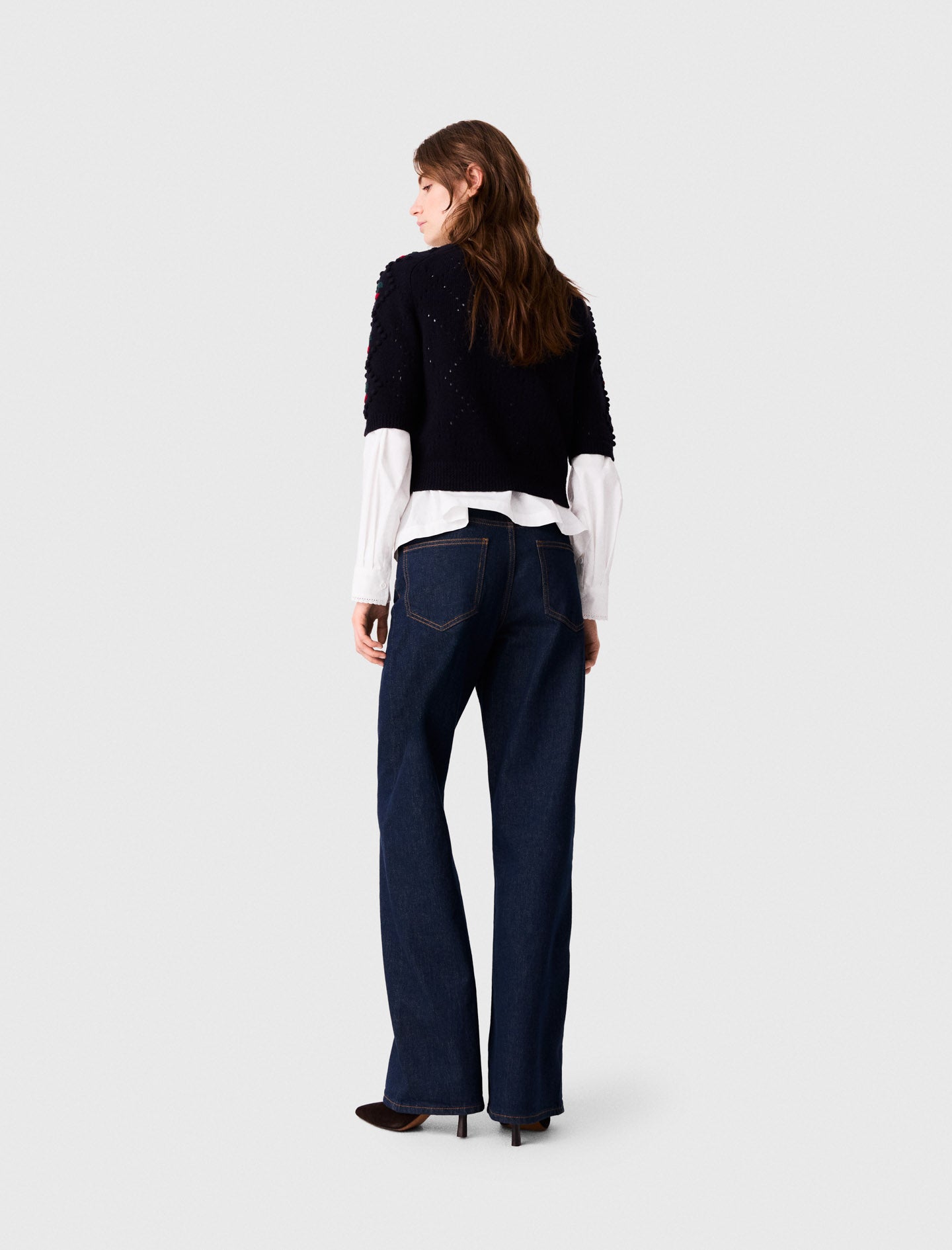 Jumper with embroidered cherries Navy