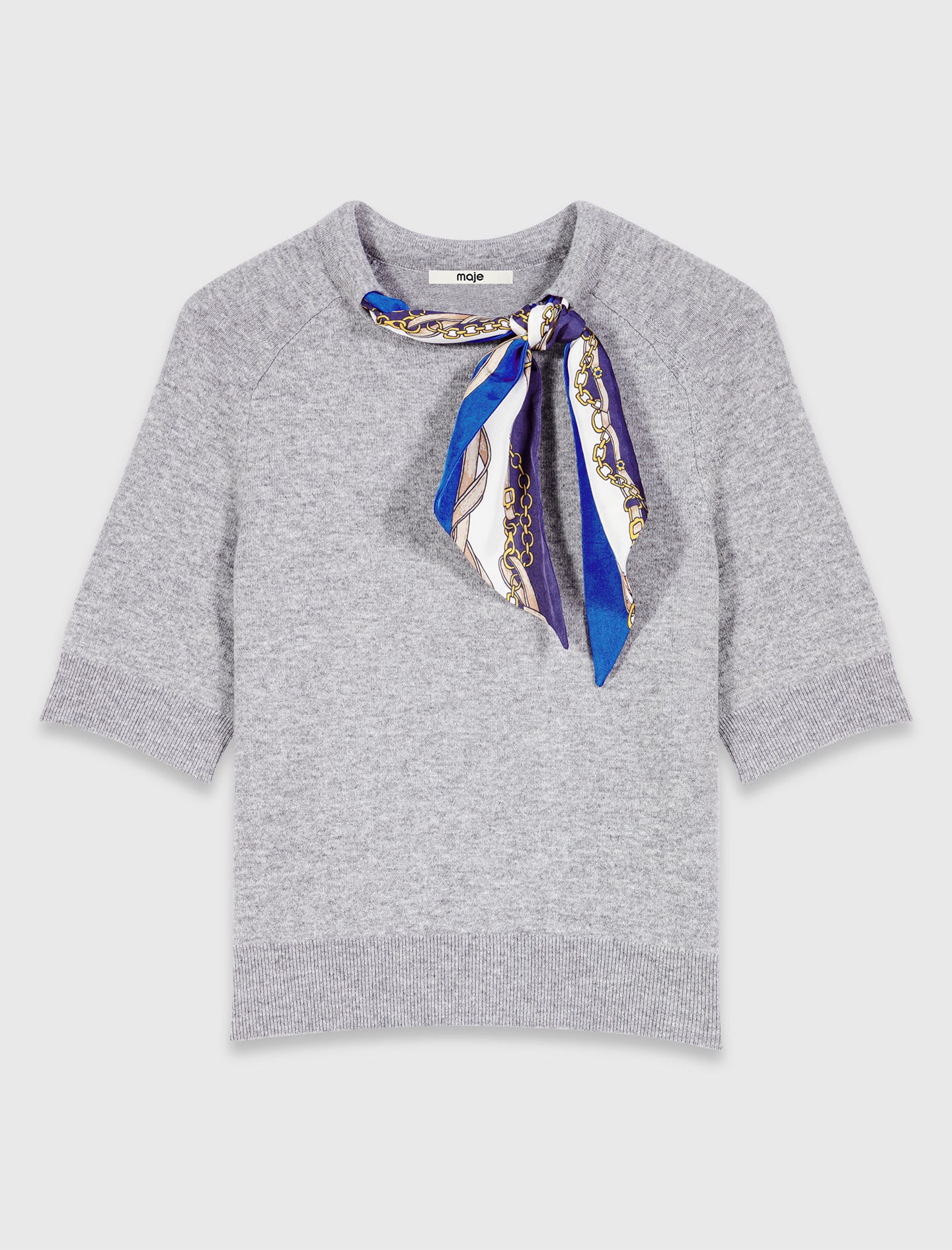 Jumper with twilly Light Grey