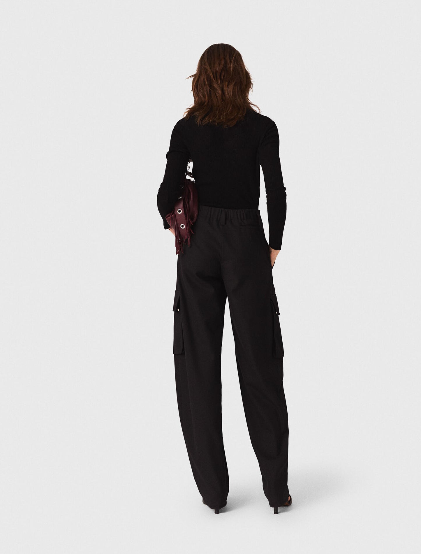 Second-skin high-neck jumper Black