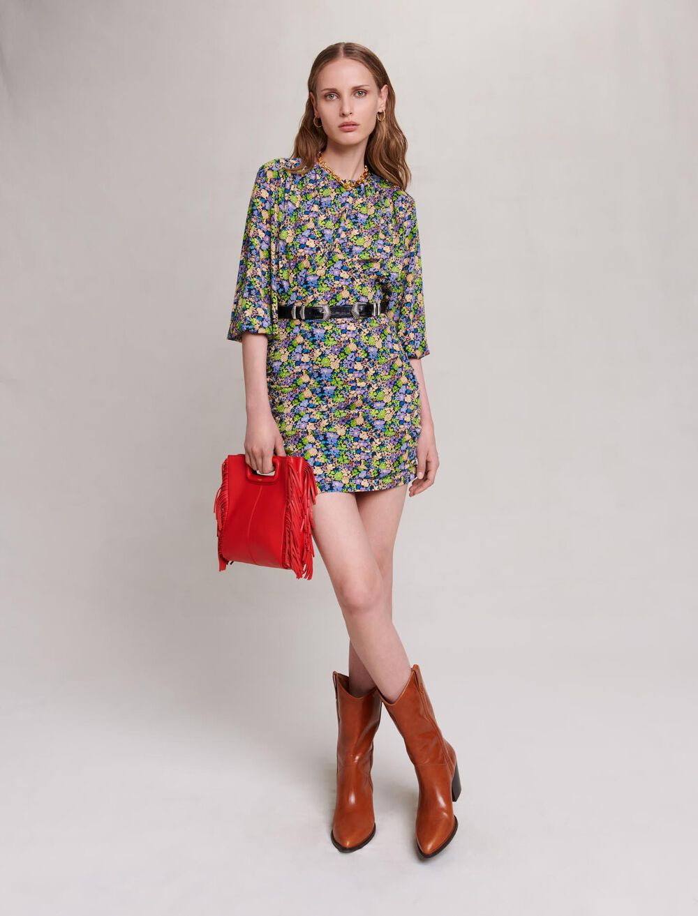 Primroses Multico Print featured Short dress with floral print