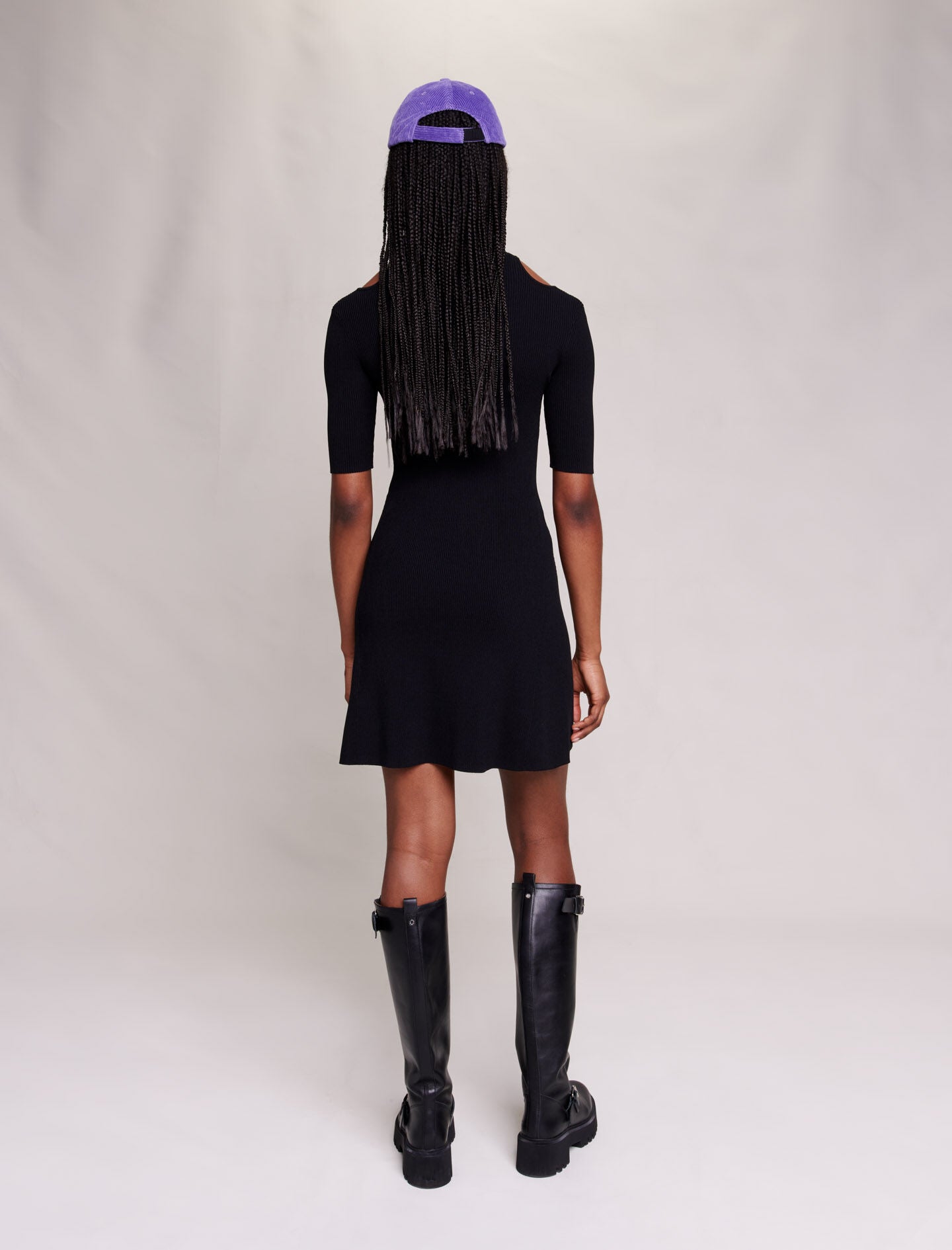 Black-cutaway short dress