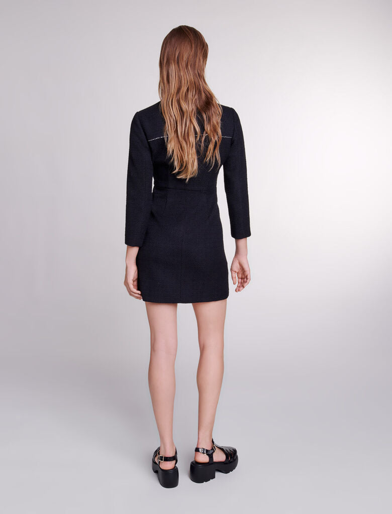 Black-Short Tweed Dress