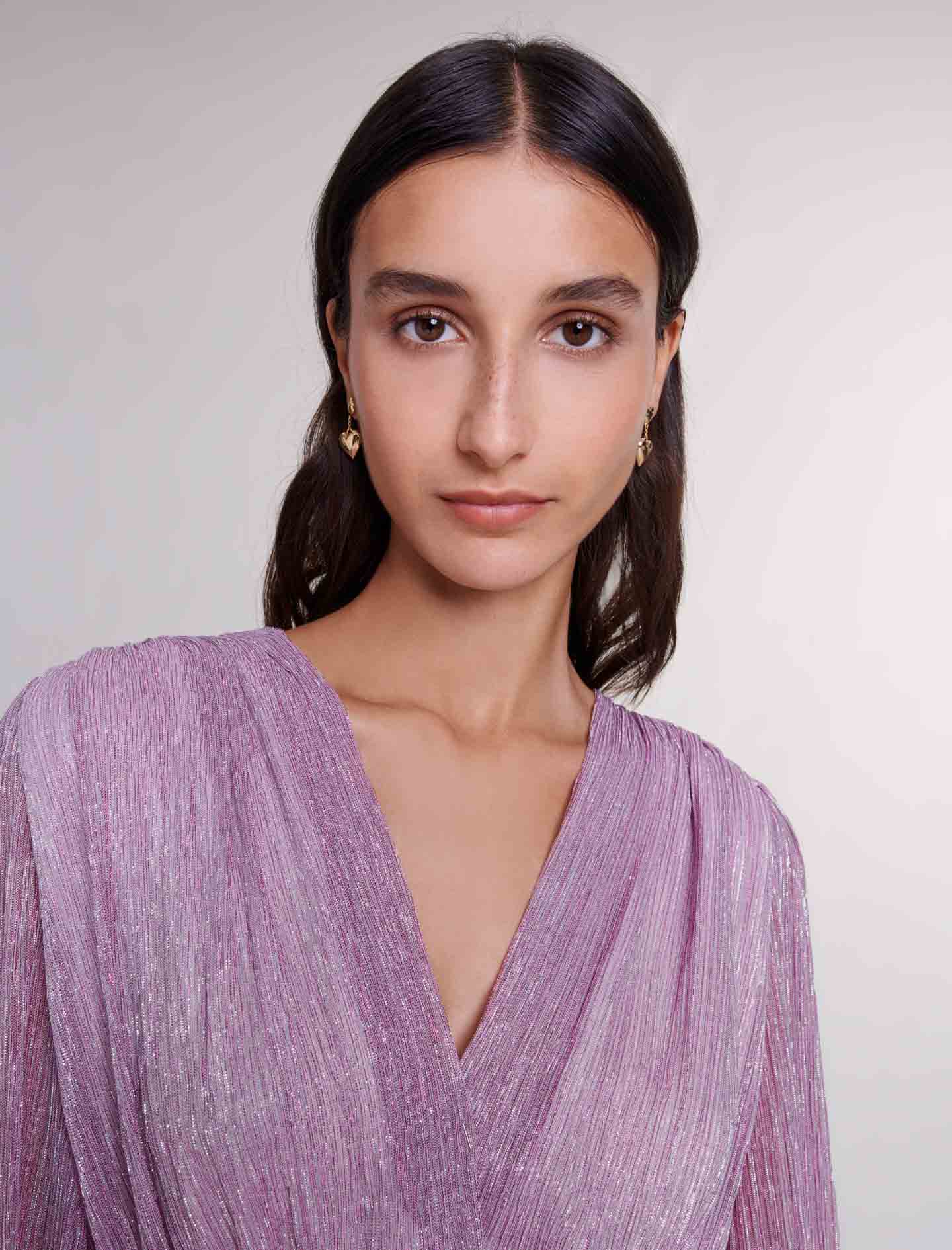 Purple  -Tiered maxi dress